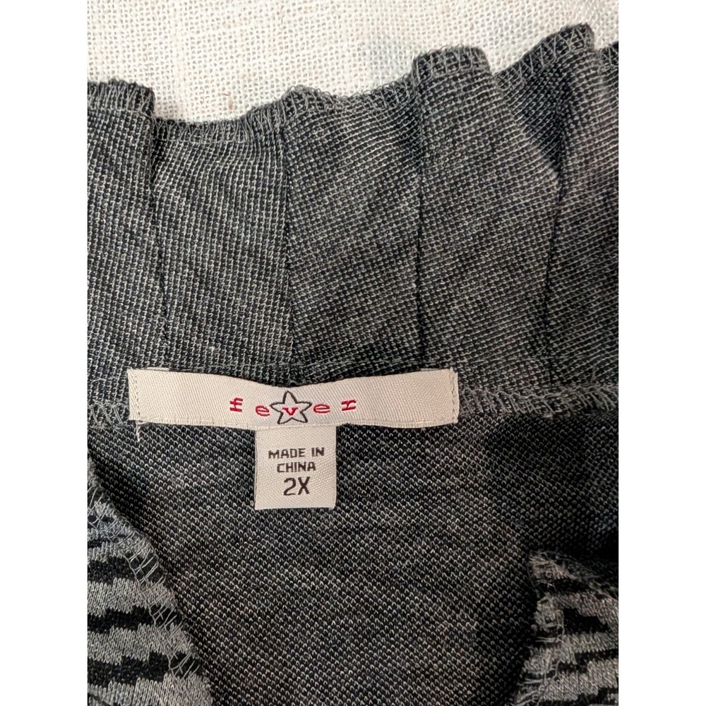 Fever London Zebra Animal Print Open Cardigan Ruffles 2XL - Picture 4 of 9
